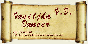 Vasiljka Dancer vizit kartica